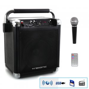 Trexonic TRX-99BLK Ished  Wireless Portable Party Speaker With Usb Rec