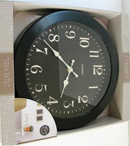 Chaney 76028 11.8-in Black Clock