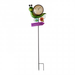 Accent 4506867 Metal Thermometer Garden Stake - Snail