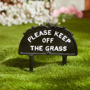 Accent 4506692 Please Keep Off The Grass Metal Garden Stake