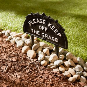 Accent 4506692 Please Keep Off The Grass Metal Garden Stake