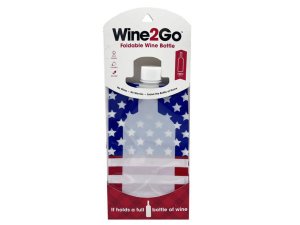 Bulk AA182 Wine2go Foldable Wine Bottle In Stars And Stripes