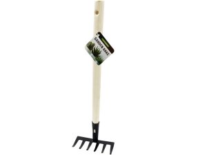 Bulk GH926 15.5quot; Hand Garden Rake With Wood Handle