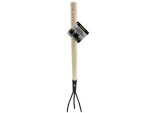 Bulk GH927 18.5quot; 3-prong Garde Rake With Wooden Handle