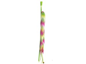 Bulk GE801 Bell And Fuzzy Tail Teaser Toy With Long Handle