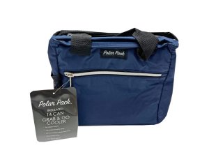 Bulk AA447 Polar Pack 14 Can Insulated Cooler Bag With Mesh Pocket In 