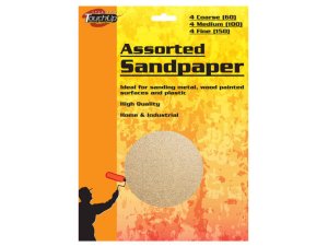 Bulk GE792 12 Sheet Assorted Grit Sandpaper Multi-pack