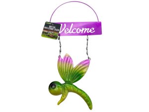 Bulk GE935 Assorted Hanging Metal Welcome Sign