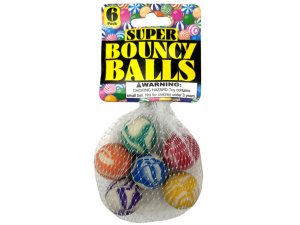 Bulk GE022 6 Pack Swirly Super Bounce Ball Set