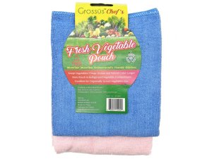 Bulk GE967 Grossus Two Pack Microfiber Vegetable Pouch In Assorted Col