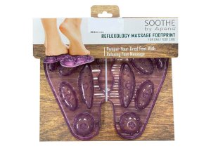 Bulk AA330 Soothe By Apana Reflexology Massage Footprint In Purple