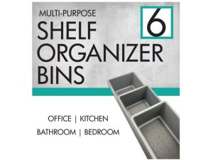 Bulk GE763 6 Pack Assorted Size Multi-purpose Shelf Organizers