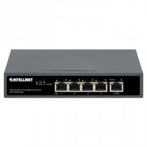 Intellinet IPS-05G-65W Poe-powered 5-port Gigabit Switch With Poe Pass