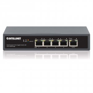 Intellinet IPS-05G-65W Poe-powered 5-port Gigabit Switch With Poe Pass