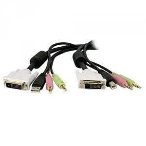 Startech DVID4N1USB15 15 Ft 4-in-1 Usb Dvi Kvm Switch Cable With Audio