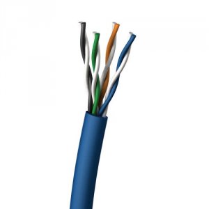 C2g 32388 1000ft Cat5e Shielded Solid Pvc Cmcmg Cable - Blue