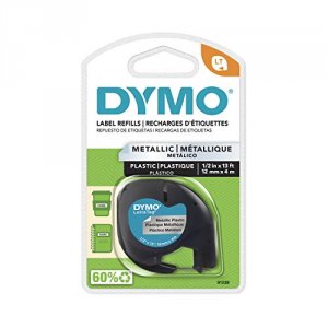 Dymo 91338 12inch (12 Mm) Metallic Letratag Tape