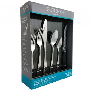 Gibson 39776.24 Home Trillium Plus 24 Piece Stainless Steel Flatware S