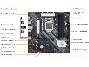 Asrock Z590M PHANTOM GAM 4 Mb |z590m Phantom Gaming 4 R