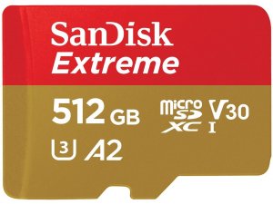 Sandisk SDSQXAV-512G-GN6MA 512gb Extreme Microsdxc Uhs-i A2 Card With 