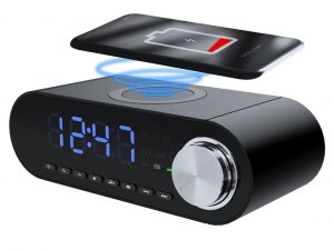 Rosewill RBWS-20015 Wireless Charging Alarm Clock With Bluetooth Speak