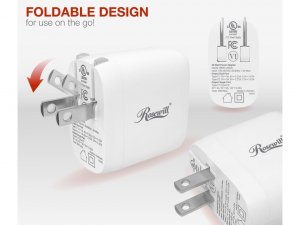 Rosewill RBWC-20036 40w Dual Usb-c Gan Wall Charger - White