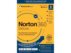 Nortonlifelock 21389902 360 Deluxe 5 Dv Key