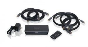 Iogear GHDSW4KIT Hd Av Switch 4port With Remote And High Speed Cable