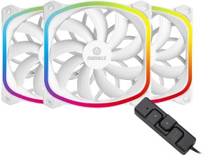 Enermax UCSQARGB12P-W-BP3 Squa Rgb Argb 120mm Pwm Fan - White (3-pack)