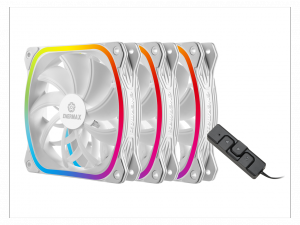 Enermax UCSQARGB12P-W-BP3 Squa Rgb Argb 120mm Pwm Fan - White (3-pack)