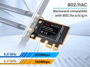 Rosewill RNX-AC600PCEv4 Ac600 Wireless Pcie Network Adapter