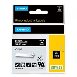 Dymo 1805436 Rhino 34in Black Vinyl-19mm