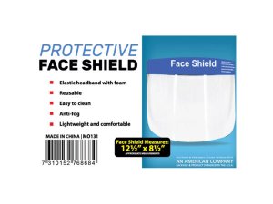 Bulk MO131 Face Shield 4 Assorted Colors