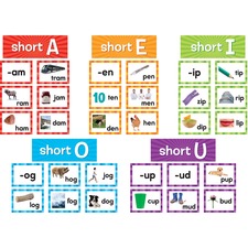 Teacher TCR 20850 Short Vowels Pocket Chart Cards - Skill Learning: Sh