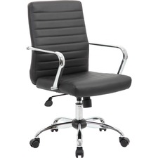 Norstar BOP B436CCP Boss Task Chair, Black - Black - 1 Each