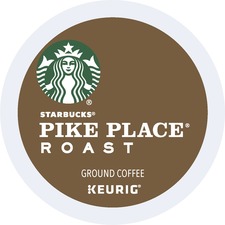 Starbucks SBK 12434812 Starbucks K-cup Pike Place Roast Coffee - Mediu