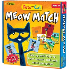 Teacher TCR EP62075 Pete The Cat Meow Match Game - Matching - 1 Each