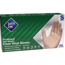 The SZN GVP9SM1 Safety Zone 3 Mil General-purpose Vinyl Gloves - Small