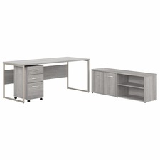 Bush BSH HYB014PGSU Bush Business Furniture Hybrid Platinum Gray Deski