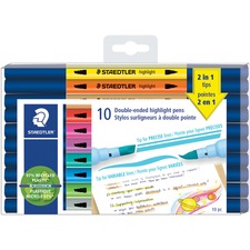 Staedtler STD 3620TB10A6 Staedtler Double-ended Highlighter Pens - Chi