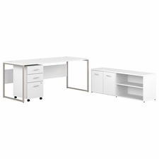 Bush BSH HYB014WHSU Bush Business Furniture Hybrid Collection White De