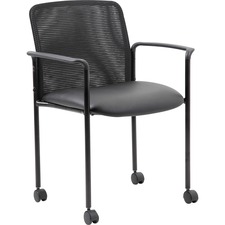 Norstar BOP B6909RCS Boss Stackable Guest Chair - Black Seat - Black M