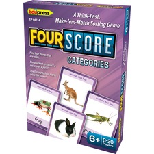 Teacher TCR EP66114 Four Score Category Card Game - Matching - 3 To 20