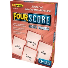 Teacher TCR EP66117 Four Score Sight Words Game - Matching - 3 To 20 P