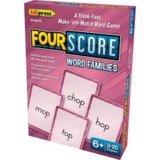 Teacher TCR EP66115 Four Score Word Card Game - Matching - 3 To 20 Pla