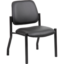 Norstar BOP B9595AMBK Boss Antimicrobial Armless Guest Chair, 300 Lb. 