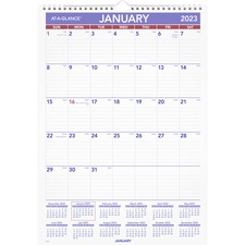 Acco AAG PM228 At-a-glance Ruled Daily Blocks Calendar - Monthly, Dail