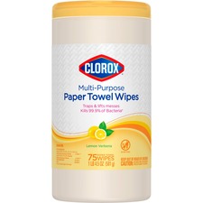 The CLO 32578 Clorox Multipurpose Paper Towel Wipes - Ready-to-use Wip