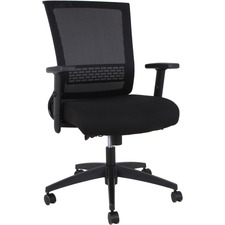 Lorell LLR 42176 Mid-back Mesh Chair - Mid Back - 5-star Base - Black 