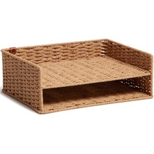 U UBR 6085U0106 Woven Paper Tray - Sturdy - Brown - 1 Each